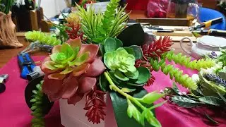 #gangarium #флористика #floral Процесс создания композиции из искусственных суккулентов