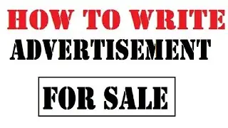 Advertisement for Sale| 11th and 12th English grammer| Important advertisement !