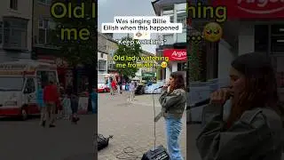 She tipped me with a sore leg🥺💔 #busking #singer #singing #billieeilish #cover #sadsong #shorts