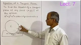Geometry: Equation of a Tangent Plane to a Sphere and Condition of Tangency. Lect. 7. #sphere