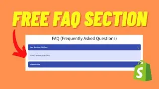 How to add FAQ sections anywhere on your Shopify Store For FREE (Online Store 2.0)