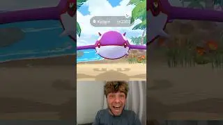 ✨Shiny Kyogre CAUGHT With The Beach Background In Pokemon Go!✨ #shorts #pokemon