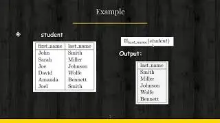Relational Algebra Part 1