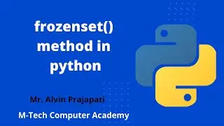 Python Tutorials for beginners-frozenset in python