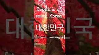 Republic of south Korea #shorts #shortsfeed #youtubeshorts #koreanhangul