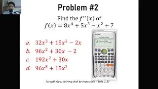 2nd Derivative + Radius of Curvature Calculator Techniques | Engineering Board exam | Yu Jei Abat