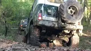 Небольшая покатушка, Нива на раме, УАЗ, черокий.