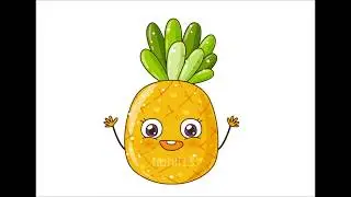 Vector pineapple character by Huhli13