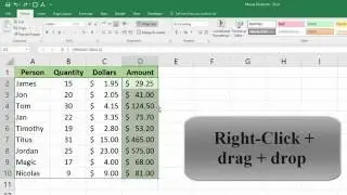 Excel Keyboard Shortcuts: Mouse Shortcuts