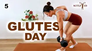25 Min GLUTES & THIGHS Workout with Glute Band & Dumbbell | Day 5 in the Sculpted Series