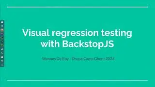 Visual regression testing with BackstopJS