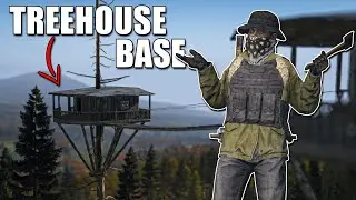 Building my solo treehouse base in DayZ...