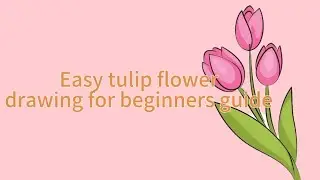 easy tulip 🌷 flower drawing for beginners @irsaarts1018