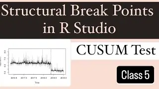 cusum test| Structural break points in R Studio| Cusum test in R studio  | Econometrics Class