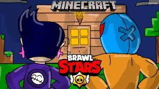 El Primo and Bibi in Minecraft: First night - Brawl Stars x Minecraft animation
