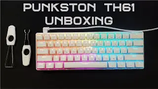 Punkston TH61 Mechanical Keyboard Unboxing and First Look - Optical Blue Switches