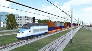Train Sim In California Coast Using Korean Train KTX-I Double Stack