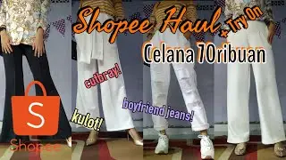 SHOPEE HAUL CELANA KULOT | CUTBRAY | BOYFRIEND JEANS RIPPED | LEBARAN 2020 | SuciHasrat