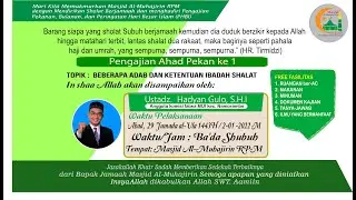 Beberapa adab dan ketentuan ibadah sholat