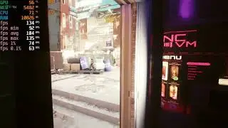 RX 7600 + Ryzen 7 5800X - Cyberpunk 2077 (In-game benchmark) - 1080p high settings