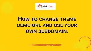 How to change theme demo URL and make it your own subdomain in MultiSaaS Website Builder