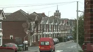 London Suburb Street. Stock Footage