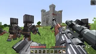 MODERN ARMY DESTROYS PILLAGER STRONGHOLD AND RESCUES VILLAGERS USING MODERN WEAPONS IN MINECRAFT
