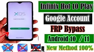 Infinix hot10 Frp bypass android 10 /11/ll How to unlock google account infinix hot10 and hot10 play