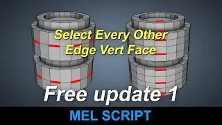 Select Every Other Edge Vert Face Toolbox for Maya - Free Update 1