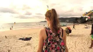 VLOG. Перелет на Пхукет. Пляж Патонг. Тайское мороженое. Тропический дождь. Январь 2017.