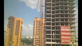 Строительство домов II очереди Квартала Европейский за май 2018г. (камера 1)