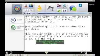 HOW TO SAVE PICTURES AND VIDEOS FROM BLUESTACKS WHATSAPP IN PC