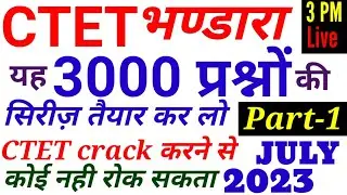 CTET Preparation in Hindi / 3000 questions TEST SERIES part 1 / CTET / CTET 2023 / CTET July 2023