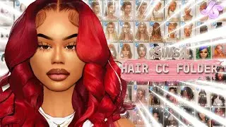 MY ENTIRE FEMALE MAXIS MATCH + ALPHA HAIR CC FOLDER [10+ GB]  | Sims 4 CAS | CC FOLDER