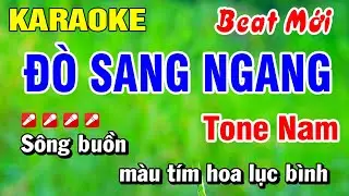 Karaoke Đò Sang Ngang (Beat Mới) Nhạc Sống Tone Nam Cm | Hoài Phong Organ