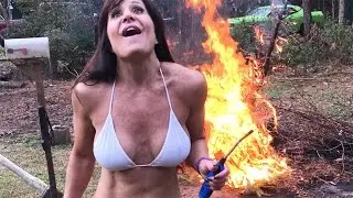 Burning the tree!