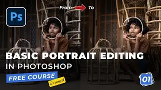 Portrait Photo Editing Basics in Photoshop | Adobe Camera Raw Masking & Retouching (Sinhala) 🇱🇰