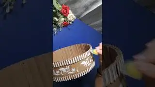 CESTA de papelão para presente #reciclagem