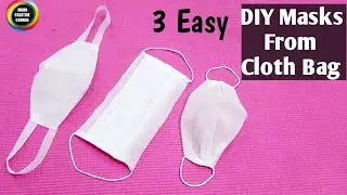 3 Easy Face Masks From Cloth Bag/ How to make disposable Face mask easily at home/ Easy