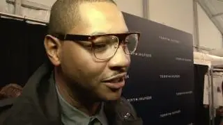 Carmelo Anthony at Tommy Hilfiger Fashion Show