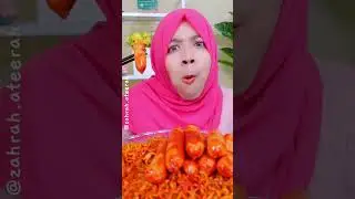 spicy noodles with spicy Korean sausage