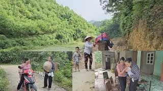 Visiting the kind woman again. Single mother harvesting peanuts at her ex-husband's house.Ly Vy Ca