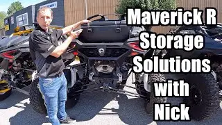 Can Am Maverick R Storage solutions.  What works and how much!!