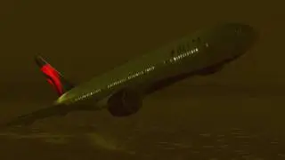 FS2004 : Delta Triple 7 Dusk Departure