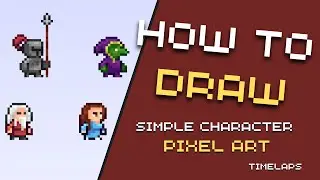 How to create a simple PIXEL ART CHARACTER - Timelaps