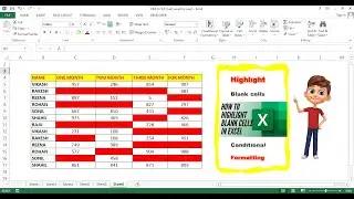 How To Quickly Highlight Blank Cells In Excel In Hindi /Excel Me Blank Cell Ko Kaise Highlight Kare