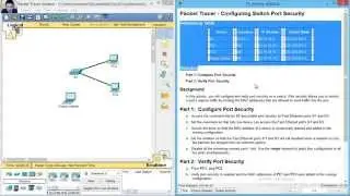 2.2.4.9 Packet Tracer - Configuring Switch Port Security