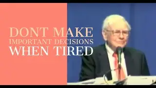 Charlie― You shouldn't make a lot of impt decisions when u r tired !!