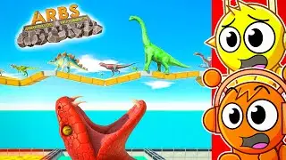 Reacting to EPIC DINOSAUR RACE! (Animal Revolt Battle Simulator)