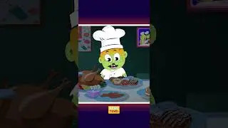 Five Zombies were Cooking at a Party Part 2 #shorts #nurseryrhymesforkids #spooky #skeletons